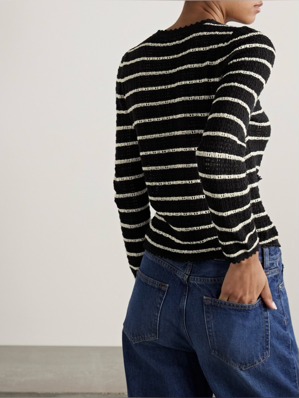 DÔEN Pointelle Sweater Size S New without tag